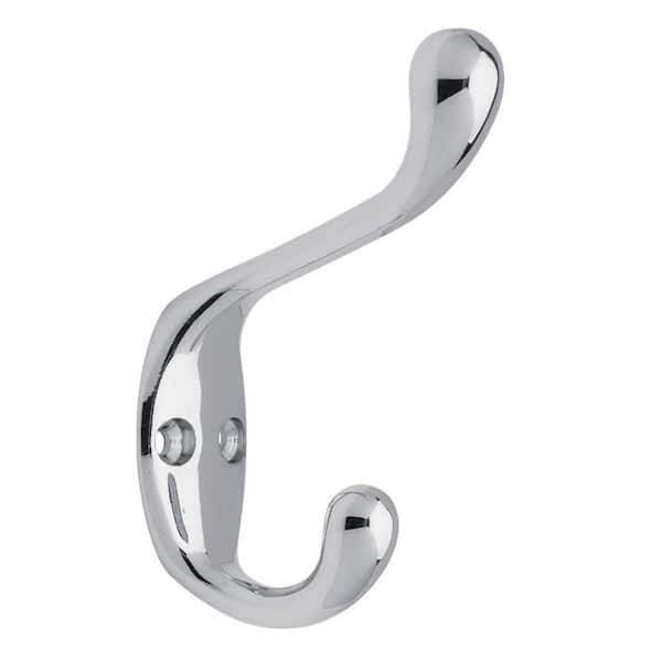 Large Double Coat Hooks in Chrome Metal by Restoration Hardware 