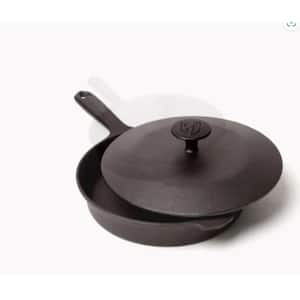 2-Piece 8 3/8 in No.6 Cast Iron Skillet with Lid Set