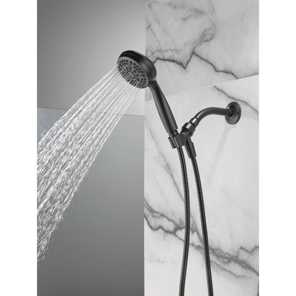 Matte Black Adjustable Handheld Multi-Head Shower System