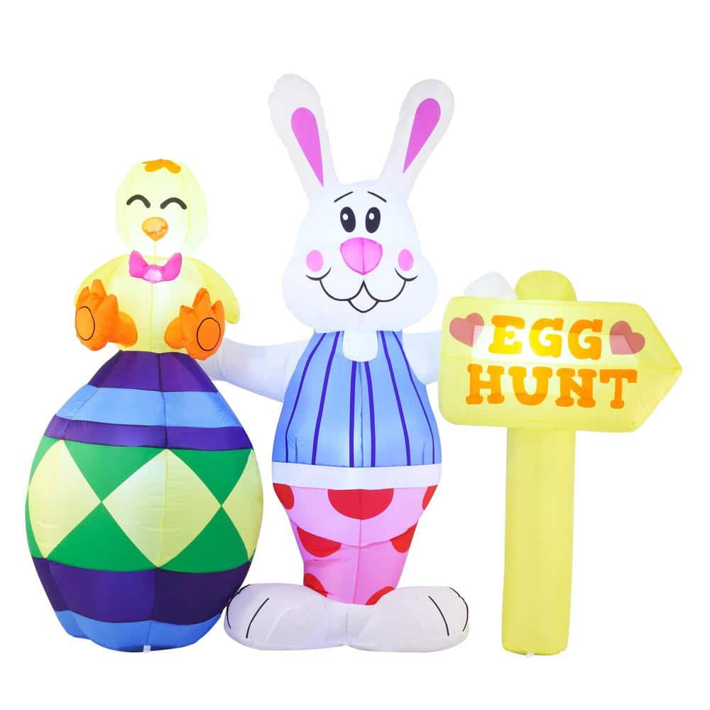 Easter Bunny with Egg Hanging Honeycomb Decorations – 6 Pc.