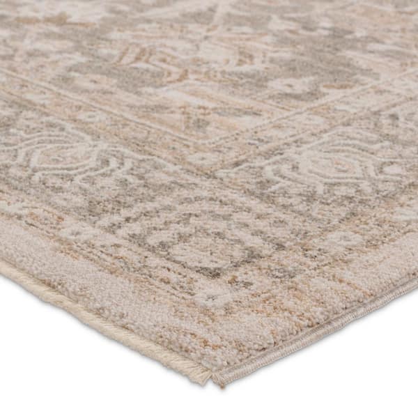 Acair 9 X 12 Medallion Beige/Gray Area Rug