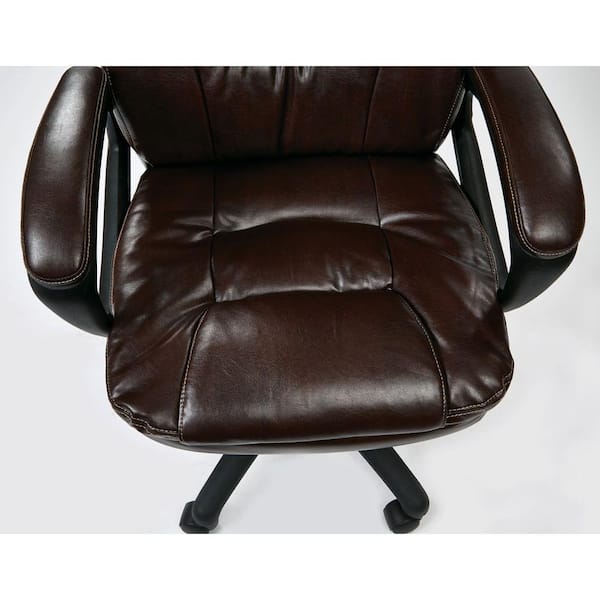 Work Smart Chocolate Faux Leather Manager Office Chair FL660-U2