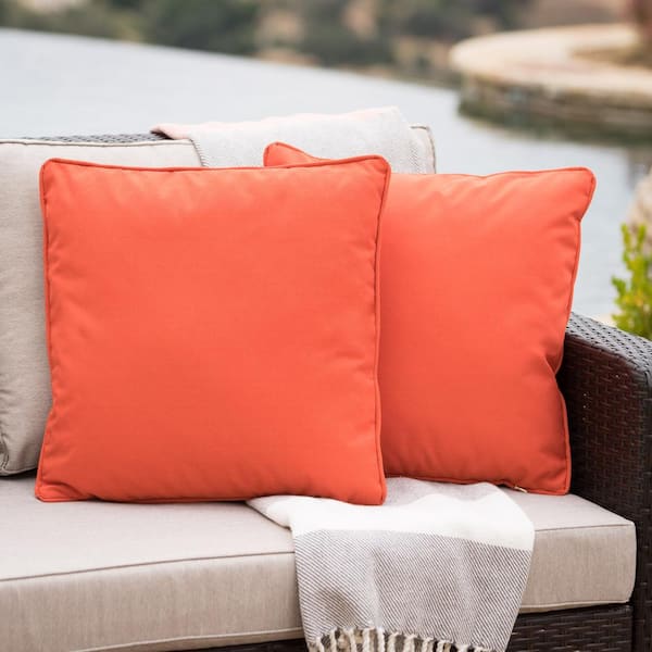 2pk 20 Sunbrella Outdoor Throw Pillows Coral : Target