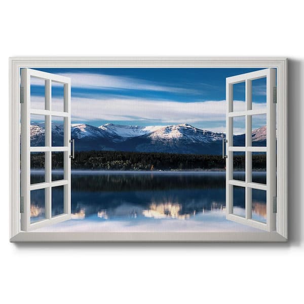 Wexford Home Pyramid Lake 12 in. x 18 in. White Stretched Canvas Wall ...