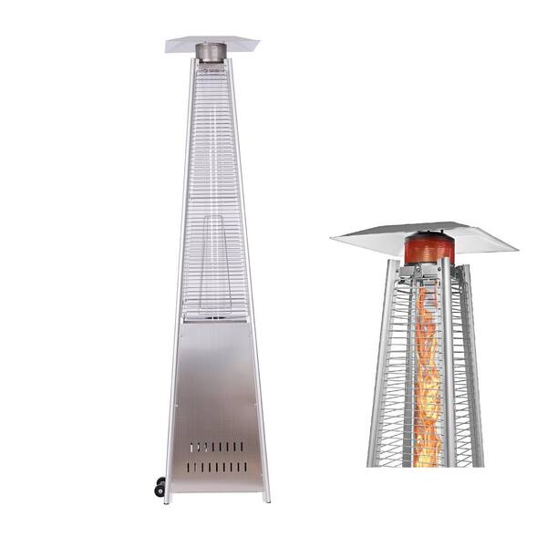 Unbranded 46000 BTU Output Portable Fired Heater Outdoor Patio Pyramid Propane Space Heater With Wheels