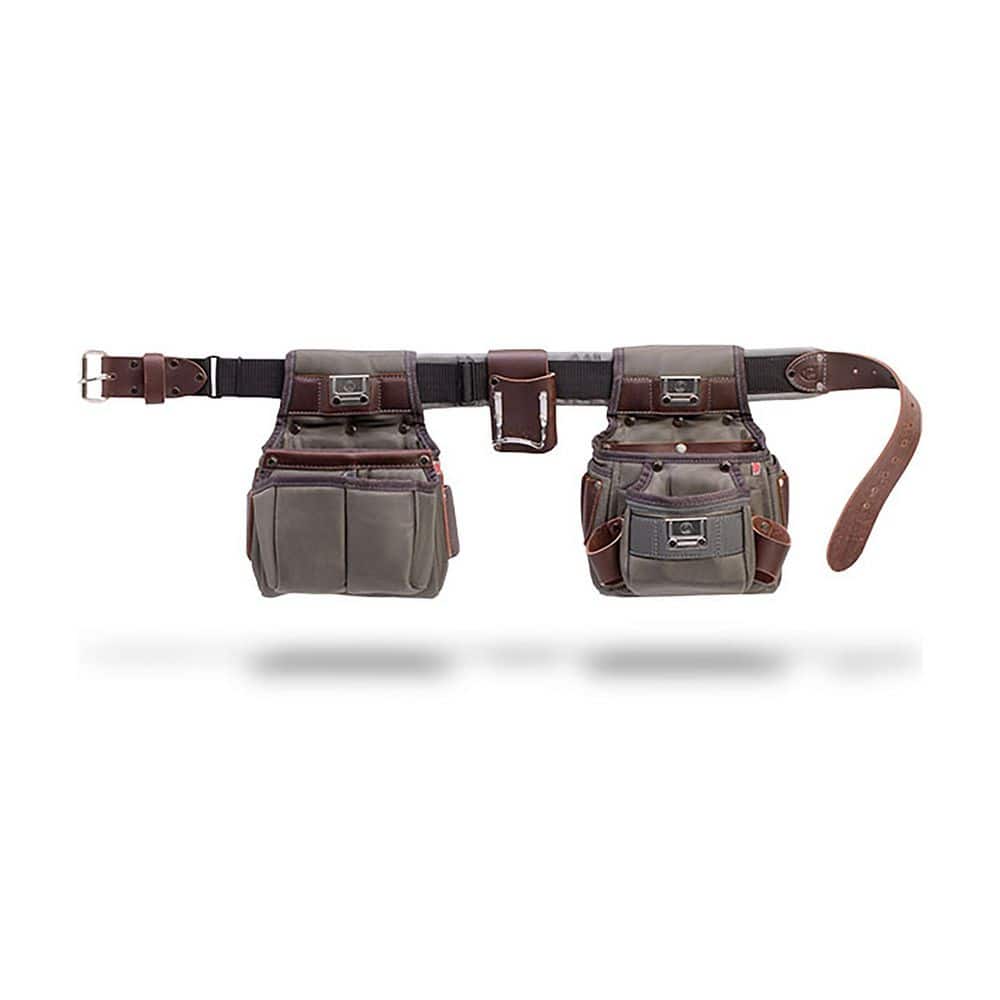 54.5in Small Leather Waist Tool Belt w Pen Knife Pliers Screwdriver Wrench Utility Knife Tape Measure Drill Hammer Holdr price history on PriceWatchPro
