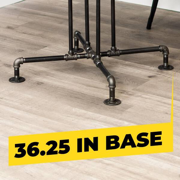 3/4 in. Black Pipe 36.25 in. L x 29.25 in. H Blackjack Design Kitchen Table Kit 3/4 in. Black Pipe 36.25 in. L x 29.25 in. H Blackjack Design Kitchen Table Kit
