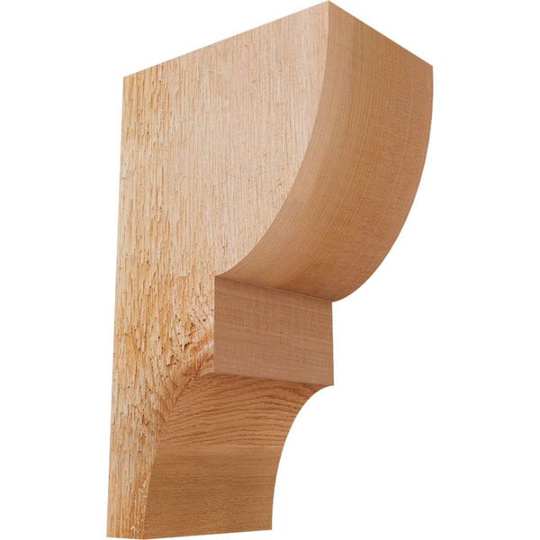 Ekena Millwork 4 in. x 6 in. x 10 in. Western Red Cedar Ridgewood Rough Sawn Corbel