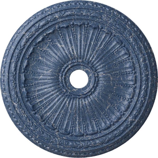 Ekena Millwork 2-1/2 in. x 35-1/8 in. x 35-1/8 in. Polyurethane Viceroy Ceiling Medallion, Americana Crackle