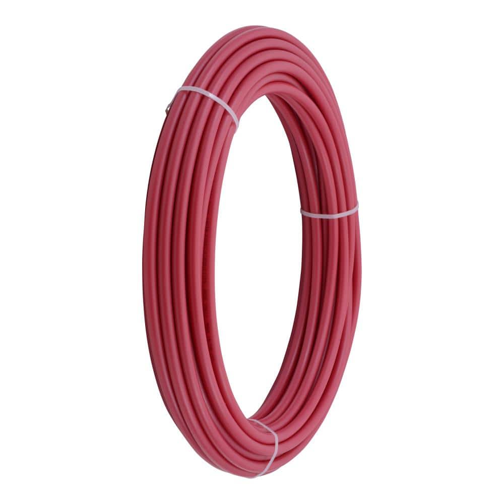 Push-to-Connect Plumbing Fittings Potable Water 100 Foot Coil Red SharkBite U855R100 PEX Pipe 3/8 Inch Flexible Water Pipe Tubing 