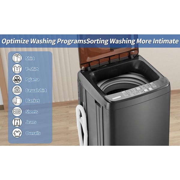 Aoibox 17.6 lbs. -Washer 1.25 cu. ft. Portable Automatic Top Load 