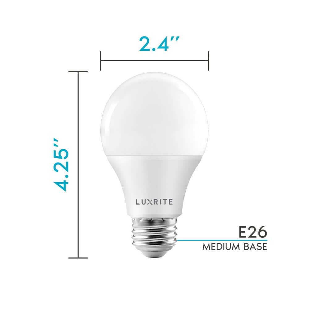 Luxrite 11W Soft White Dimmable LED Light Bulbs, 6-Pack