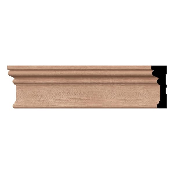 Ekena Millwork BRB3 0.69 in. D x 2.25 in. W x 96 in. L Wood (Sapele Mahogany) Baby Howe Casing Moulding