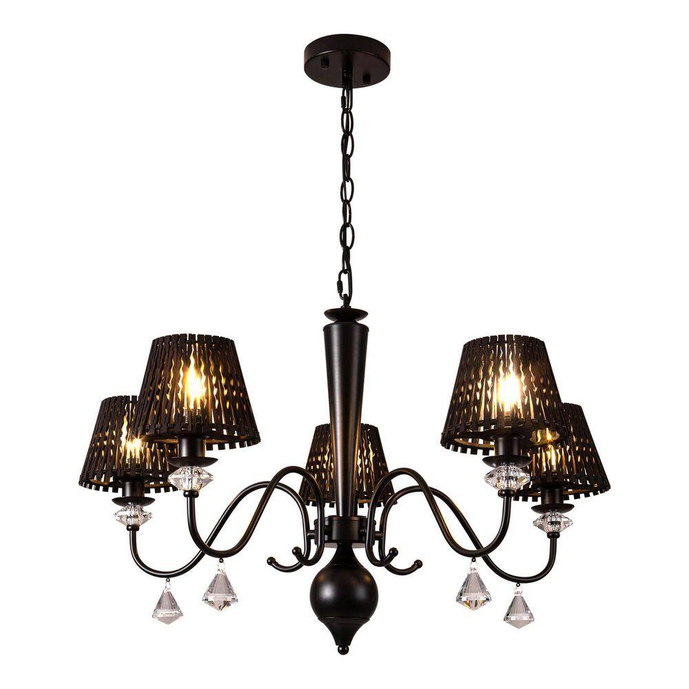 5 Light Black Classic Traditional Dimmable Lantern Chandelier with No Bulbs Included for Living Room Bedroom Kitchen price history on PriceWatchPro