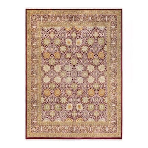 Mogul One-of-a-Kind Traditional Purple 8 ft. 3 in. x 10 ft. 10 in. Oriental Area Rug