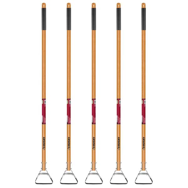 Husky 5-Piece Action Hoe with Grip Garden Tool Set