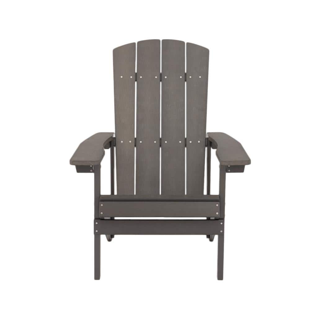 Grey Reclining Plastic Adirondack Chair