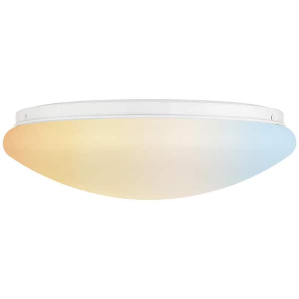 Sunlite 11 in. 1-Light Selectable LED Selectable CCT 2700K 3000K 3500K 4000K 5000K Mushroom Flush Mount Light