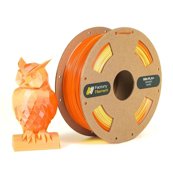 1. 75mm Red and Yellow Silk PLA 3D Printer Filament, 1 KG Spool, Dimensional Accuracy +/-0.02 mm