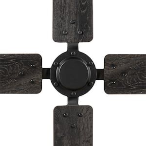 Gatson 60 in. Indoor Matte Black Ceiling Fan with DC Motor and Remote Control