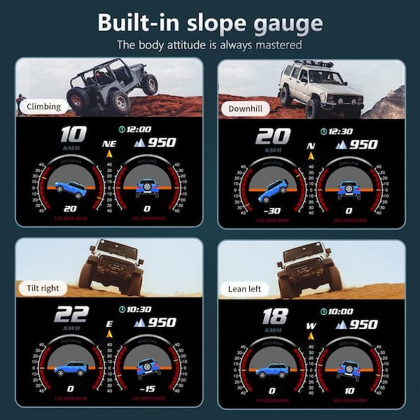 Ahfiwaso Multi-function Gauge Car HUD with Car Speed Ahfiwaso Multi-function Gauge Car HUD with Car Speed