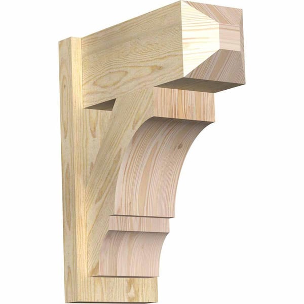 Ekena Millwork 8 in. x 22 in. x 18 in. Balboa Craftsman Rough Sawn Douglas Fir Outlooker