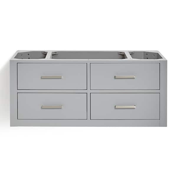 ARIEL Hutton 42 in. W x 22 in. D x 18 in. H Bath Vanity Cabinet without Top in Grey