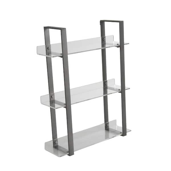 Brown 1 Shelf Wood Scroll Wall Shelf