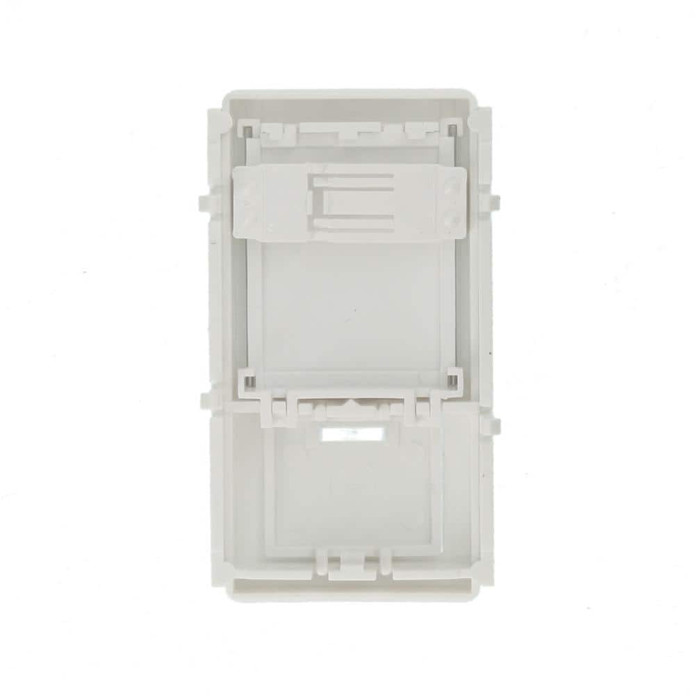 White Indoor Slide Dimmer Switch Faceplate with Locator Light