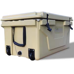 65 qt. Khaki Outdoor Camping Picnic Fishing portable Cooler Portable Insulated Camping Cooler Box