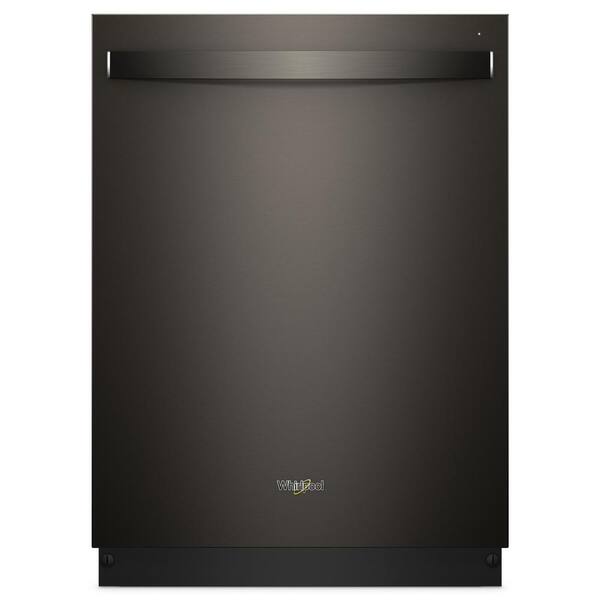 Whirlpool 24 in. Fingerprint Resistant Black Stainless Top Control Built-In Tall Tub Dishwasher with Third Level Rack, 47 dBA