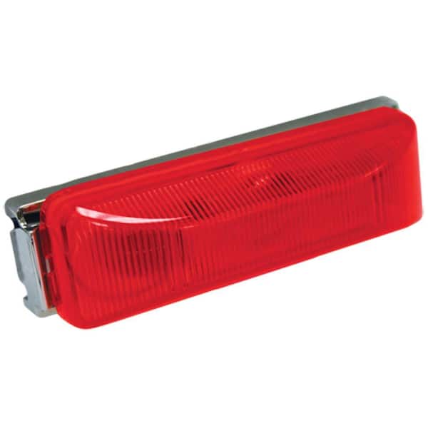 Blazer International 4 in. Sealed Rectangular LED Running Board Light, Red