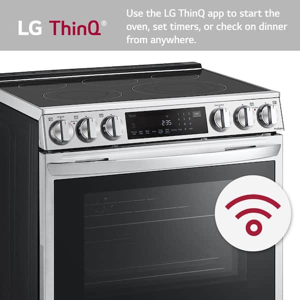 LSEL6335F by LG - 6.3 cu ft. Smart wi-fi Enabled ProBake Convection®  InstaView® Electric Slide-In Range with Air Fry