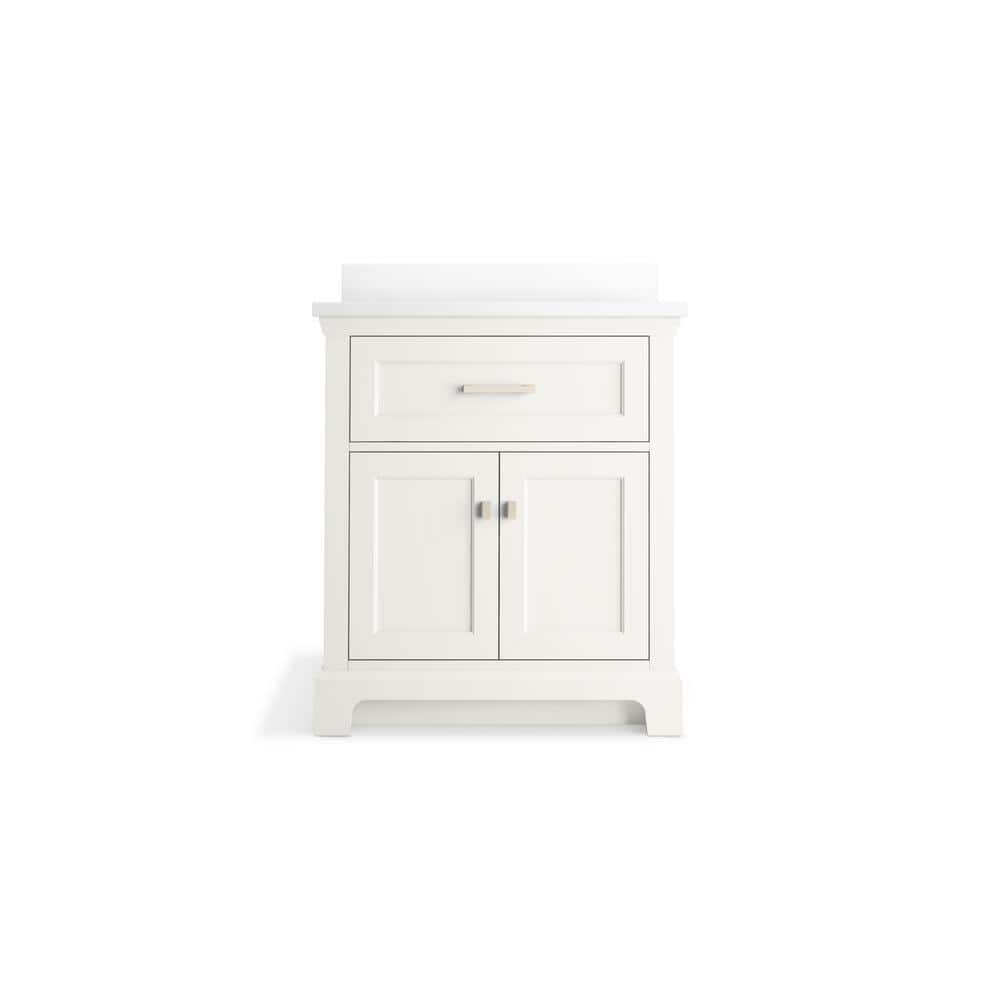 Charlemont 30" Ferrous Grey MDF Bathroom Vanity with Quartz Top