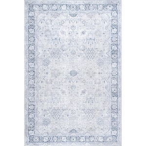 Ivy Light Grey 2 ft. 6 in. x 8 ft. Machine Washable Transitional Indoor Runner Rug
