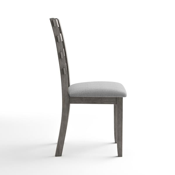 Truchas Gray Polyester Padded Dining Side Dining Chair (Set of 2)
