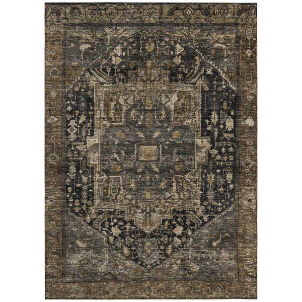 Chantille Machine Washable Indoor/Outdoor Abstract ACN1240 Fudge 2 ft. 6 in. x 3 ft. 10 in. Area Rug