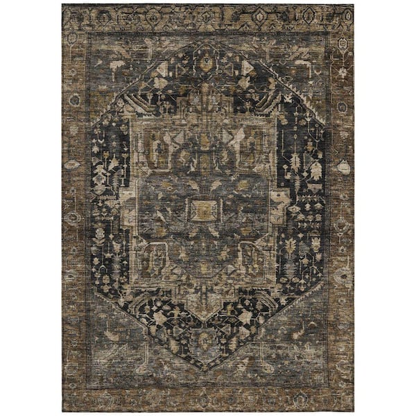 Chantille Machine Washable Indoor/Outdoor Abstract ACN1240 Fudge 9 ft. x 12 ft. Area Rug