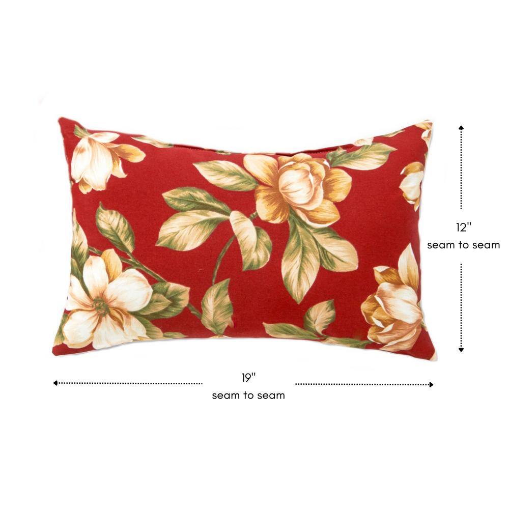 Roma Floral Rectangular Outdoor Throw Pillow Set