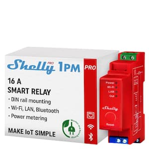 Pro 1PM, 16A, Wi-Fi, LAN and Bluetooth, 1 Channel Smart Relay Switch with Power Metering, Home and Facility Automation