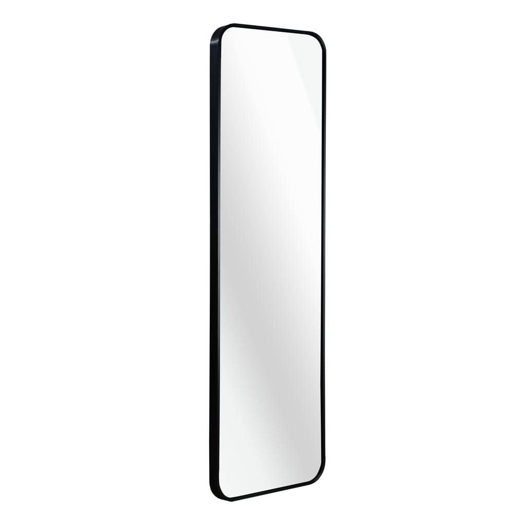 14 in. W x 47 in. H Rectangular Framed Wall Bathroom Vanity Mirror in Black
