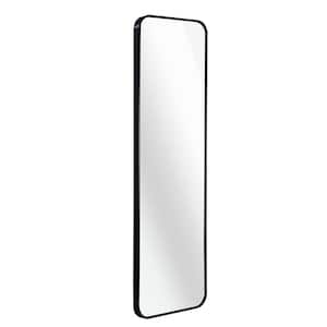 14 in. W x 47 in. H Rectangular Framed Wall Bathroom Vanity Mirror in Black