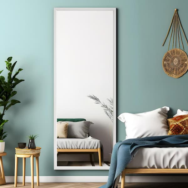 Dovelina 17.7 in. W x 47.2 in. H Wooden Rectangle Framed Door Mirror