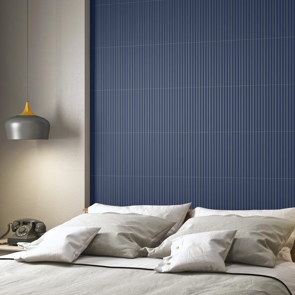 Blue Matte Fluted Ceramic 3x12 Rectified Tile