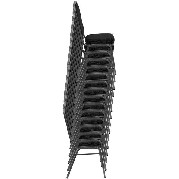 Carnegy Avenue Vinyl Stackable Chair in Black CGA-FD-9276-BL-HD 