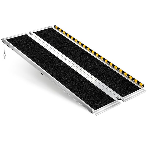 Portable Wheelchair Ramp, 5 ft., Non-Slip Aluminum Folding Handicap Ramp for Wheelchair, 800 lbs. Door Threshold Ramps
