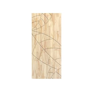 30 in. x 80 in. Hollow Core Natural Pine Wood Unfinished Interior Door Slab