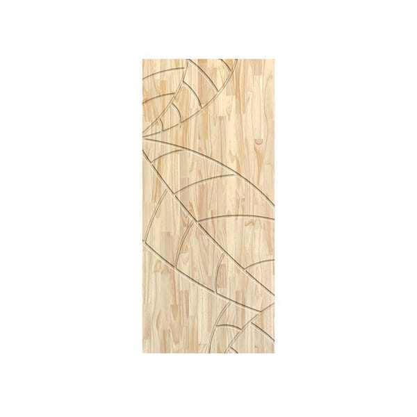 CALHOME 42 in. x 80 in. Hollow Core Natural Pine Wood Unfinished Interior Door Slab
