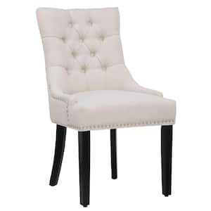 Mason Beige Tufted Wingback Dining Chair