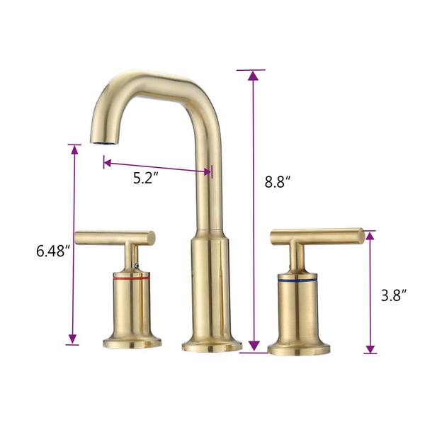 Delta Faucet Nicoli Widespread Bathroom Faucet 3 Hole, Gold Bathroom Sink  Faucet, Drain Assembly, Champagne Bronze 35849LF-CZ